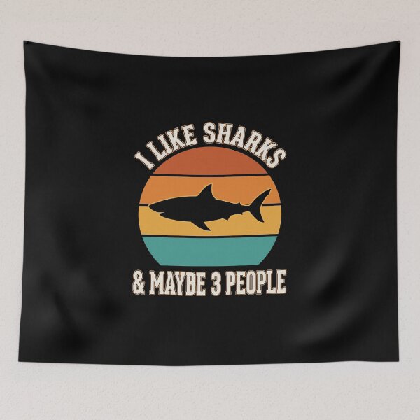 Item preview, I Like Sharks And Maybe 3 People Introvert Shark Fan Sarcasm Humor designed and sold by SofenArt.