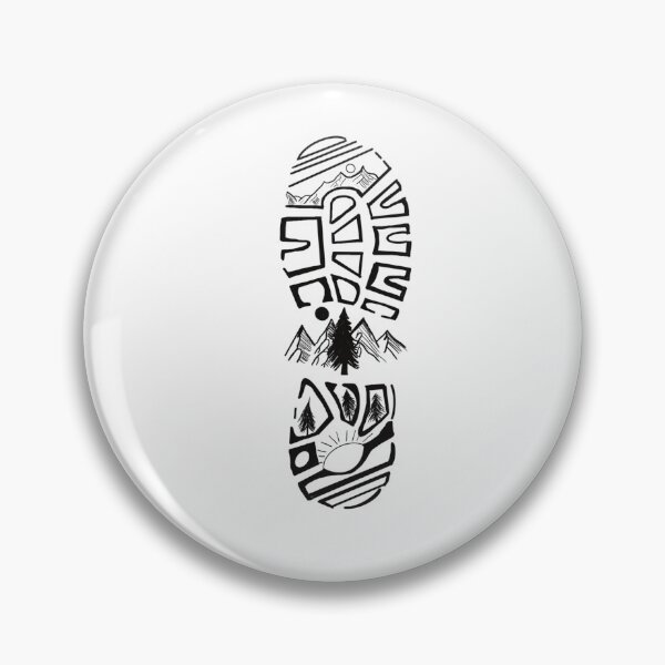 Item preview, Hiking Boot Footprint Mountain Landscape Nature Graphic designed and sold by Macias123.