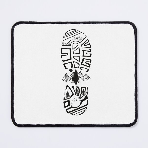 Item preview, Hiking Boot Footprint Mountain Landscape Nature Graphic designed and sold by Macias123.