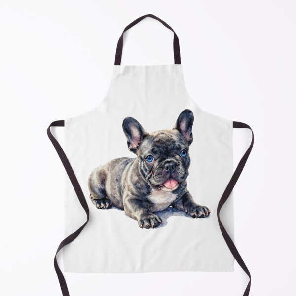 Item preview, Blue French Bulldog puppy watercolor designed and sold by WildArtIT.
