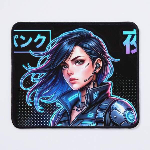 Item preview, Cyber Cop Anime Girl Neo Tokyo Streetwear Graphic designed and sold by DigitalArtx-com.