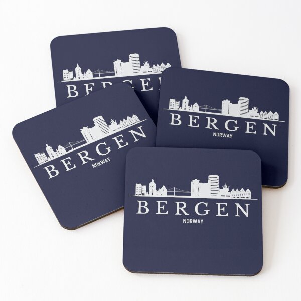 Artikelvorschau, Skyline von Bergen, Bergen, Norwegen entworfen und verkauft von Dressyourflag.