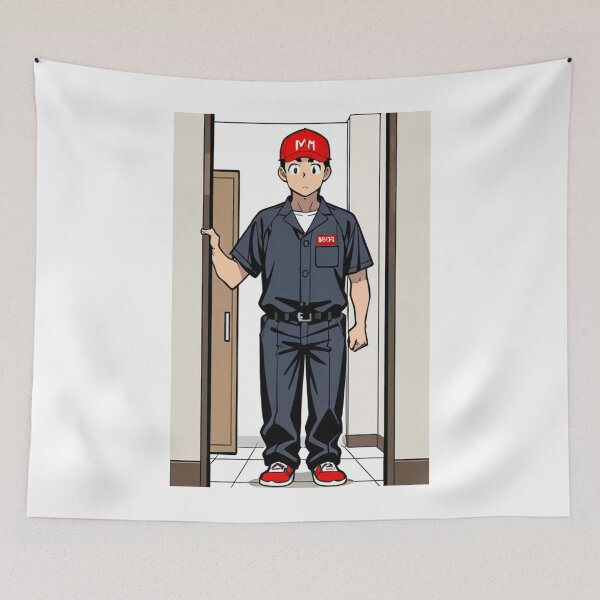 Item preview, Illustration - Representation of a Delivery Person, Modern Manga Style designed and sold by AnimeShin.