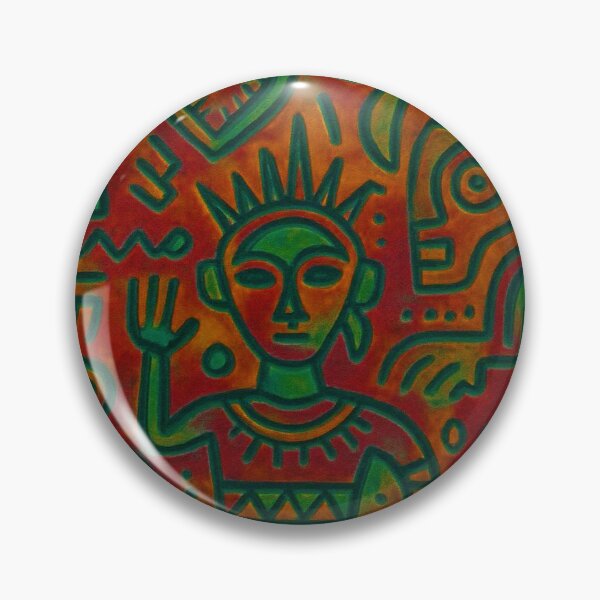 Item preview, Abstract Tribal Art - Mystical Face and Symbols designed and sold by Ingorgia Studio.