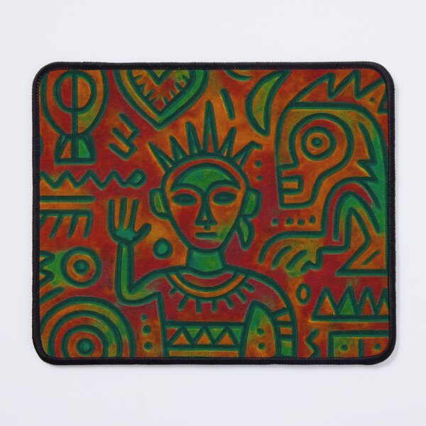 Item preview, Abstract Tribal Art - Mystical Face and Symbols designed and sold by Ingorgia Studio.
