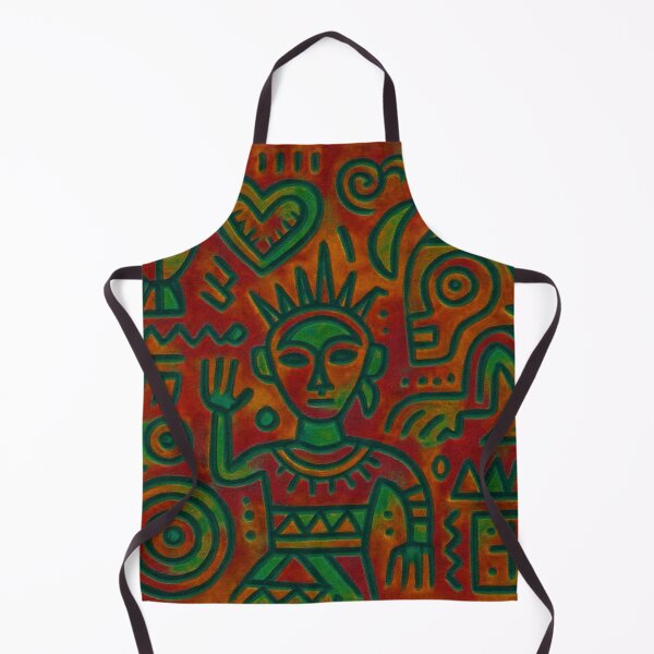 Item preview, Abstract Tribal Art - Mystical Face and Symbols designed and sold by Ingorgia Studio.