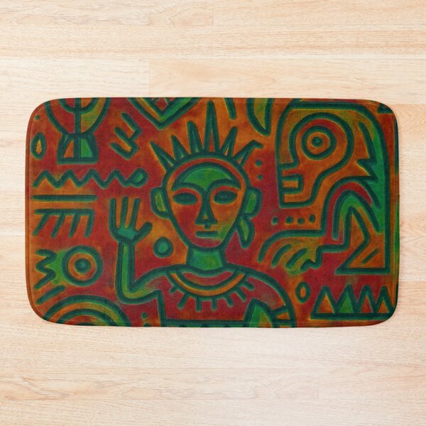 Item preview, Abstract Tribal Art - Mystical Face and Symbols designed and sold by Ingorgia Studio.