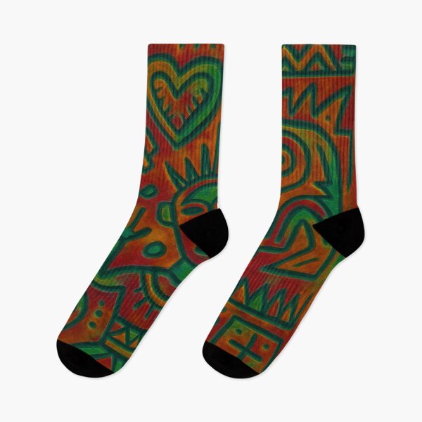 Item preview, Abstract Tribal Art - Mystical Face and Symbols designed and sold by Ingorgia Studio.