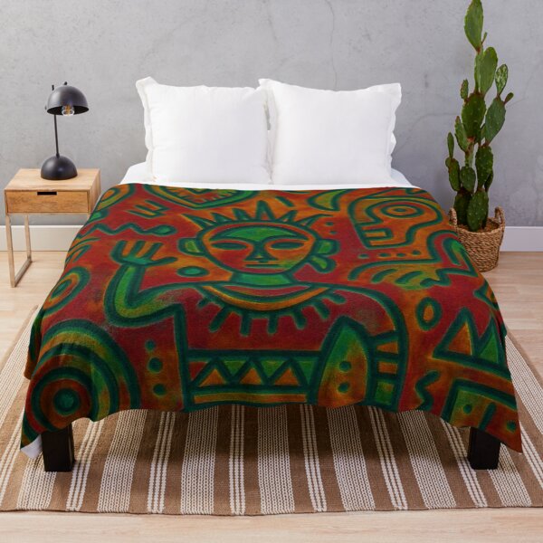 Item preview, Abstract Tribal Art - Mystical Face and Symbols designed and sold by Ingorgia Studio.