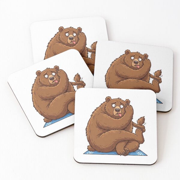 Item preview, Clumsy Bear Failing at Yoga designed and sold by YNAMREG.