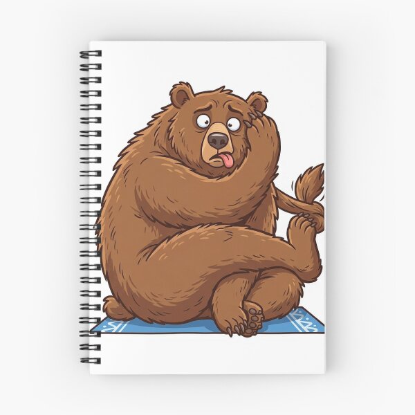 Item preview, Clumsy Bear Failing at Yoga designed and sold by YNAMREG.
