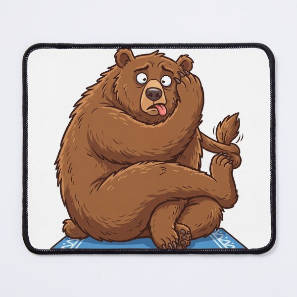 Item preview, Clumsy Bear Failing at Yoga designed and sold by YNAMREG.