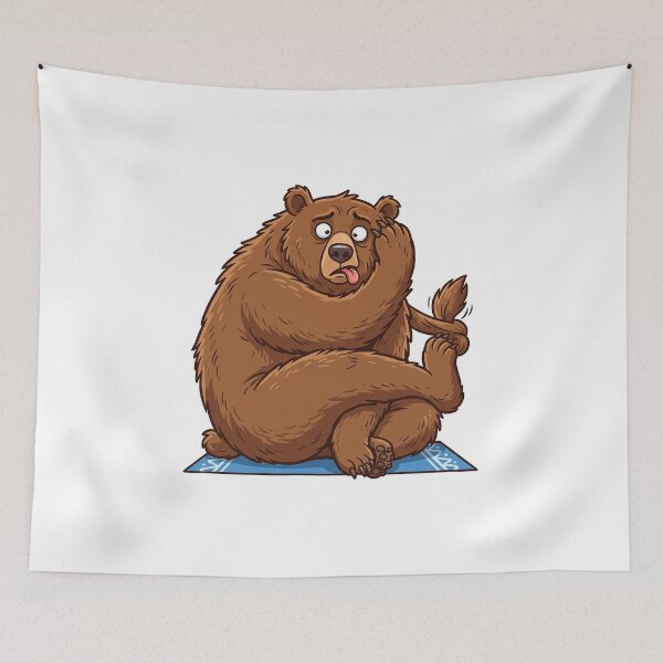 Item preview, Clumsy Bear Failing at Yoga designed and sold by YNAMREG.