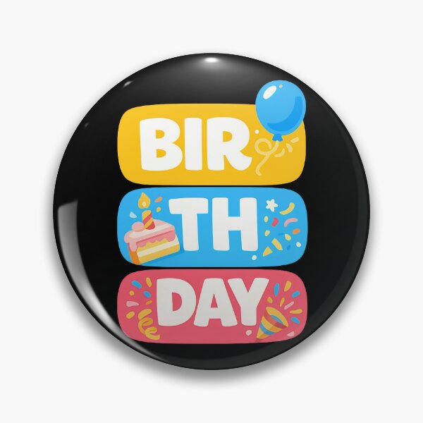 Item preview, BIR TH DAY Birthday Party Typography Design designed and sold by TeeTimeTreasure.