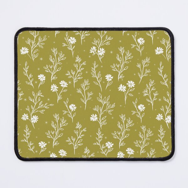 Item preview, Olive Green Wildflower Botanical Pattern designed and sold by Little Wimbly.