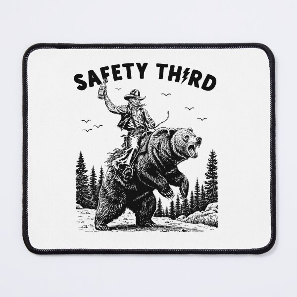 Item preview, Safety Third Funny Outdoor Adventure Vintage Design designed and sold by ronakris009.