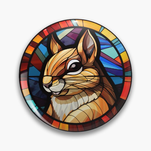 Item preview, Chipmunk Stained Glass Leadlight Artistic Design Boys Girls designed and sold by rafaeltto.