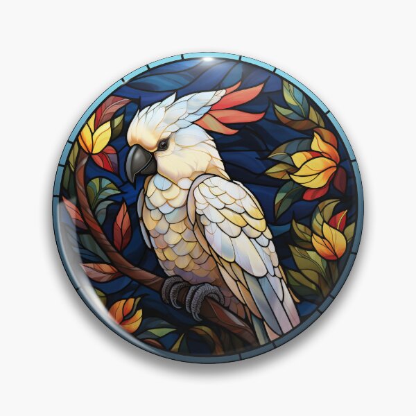 Item preview, Cockatoo Bird Stained Glass Leadlight Artistic Design Boys Girls designed and sold by rafaeltto.