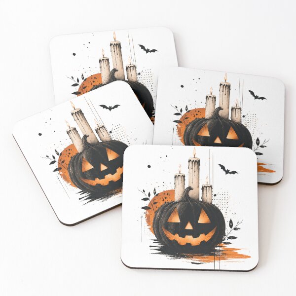 Item preview, Minimalist Halloween Pumpkin with Candles designed and sold by TTStudio.