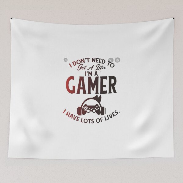 Item preview, I Dont Need To Get A Life Im A Gamer Typography designed and sold by Macias123.