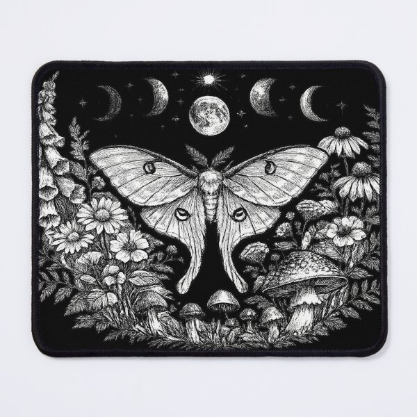 Item preview, Hand-Drawn Luna Moth with Wildflowers & Moon Phases designed and sold by Dreamy fantasy design.