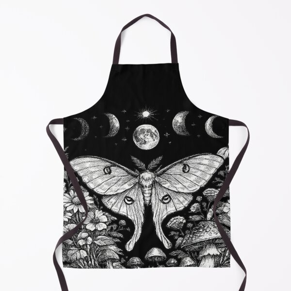 Item preview, Hand-Drawn Luna Moth with Wildflowers & Moon Phases designed and sold by Dreamy fantasy design.