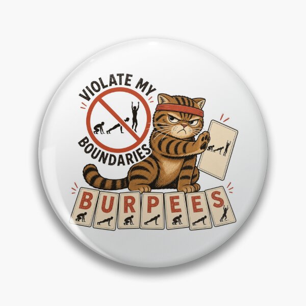 Item preview, Grumpy Tabby Cat Burpee Workout Humor Gift designed and sold by Gentlestate.