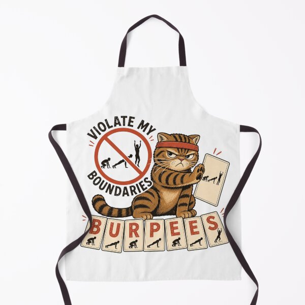 Item preview, Grumpy Tabby Cat Burpee Workout Humor Gift designed and sold by Gentlestate.