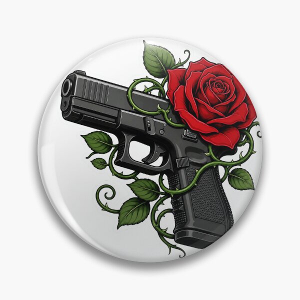 Item preview, Lethal Beauty Gun Wrapped In Red Rose designed and sold by Munib320.