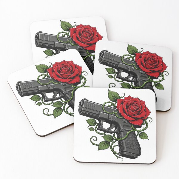 Item preview, Lethal Beauty Gun Wrapped In Red Rose designed and sold by Munib320.