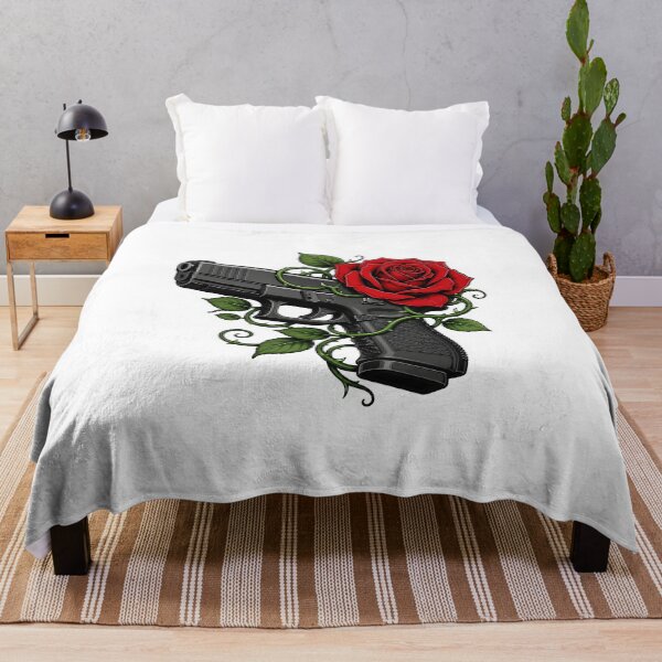 Item preview, Lethal Beauty Gun Wrapped In Red Rose designed and sold by Munib320.