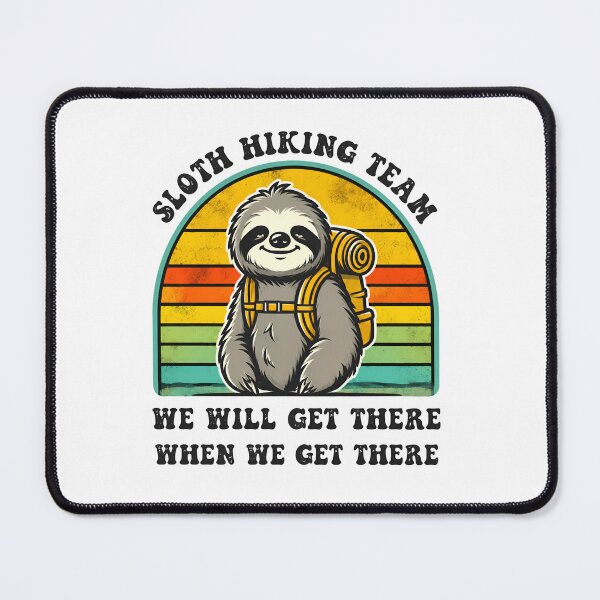 Item preview, Sloth Hiking Team Funny Vintage Outdoor Adventure Design designed and sold by ronakris009.
