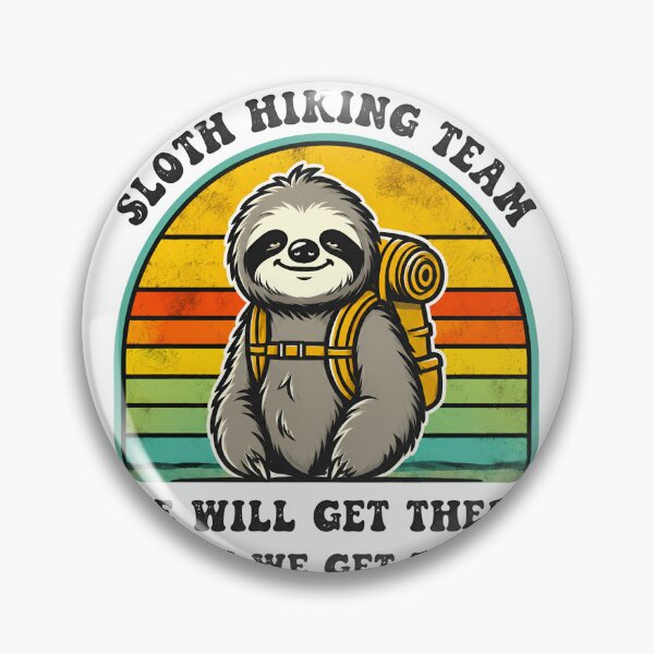 Item preview, Sloth Hiking Team Funny Vintage Outdoor Adventure Design designed and sold by ronakris009.