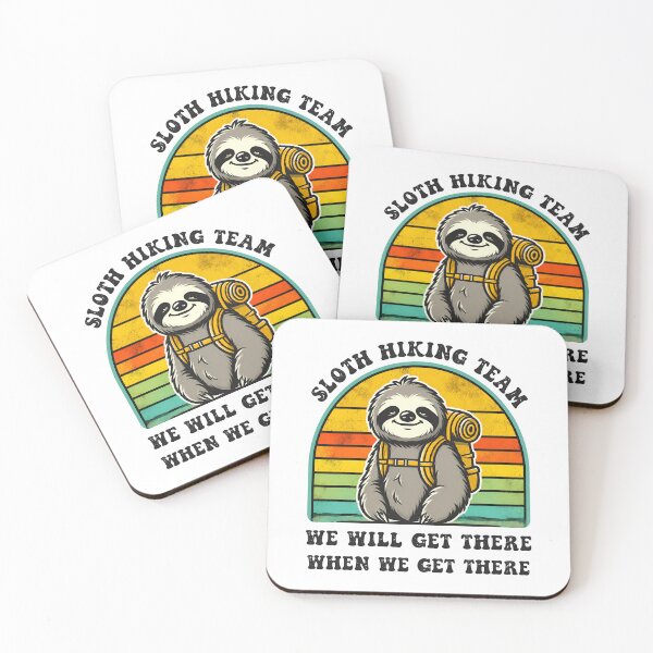 Item preview, Sloth Hiking Team Funny Vintage Outdoor Adventure Design designed and sold by ronakris009.