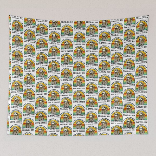 Item preview, Sloth Hiking Team Funny Vintage Outdoor Adventure Design designed and sold by ronakris009.