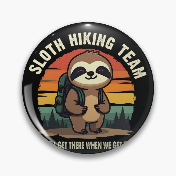 Item preview, Sloth Hiking Team Funny Vintage Hiking Adventure Design designed and sold by ronakris009.