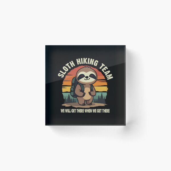 Item preview, Sloth Hiking Team Funny Vintage Hiking Adventure Design designed and sold by ronakris009.