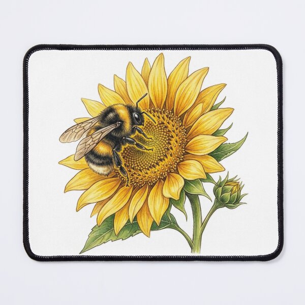 Item preview, Bee Lovingly Pollinating Sunflower designed and sold by YNAMREG.