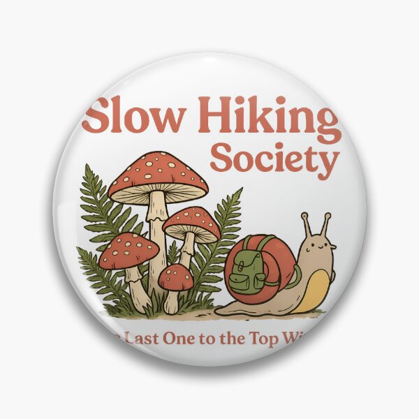 Item preview, Slow Hiking Society Snail Funny Vintage Outdoor Design designed and sold by ronakris009.