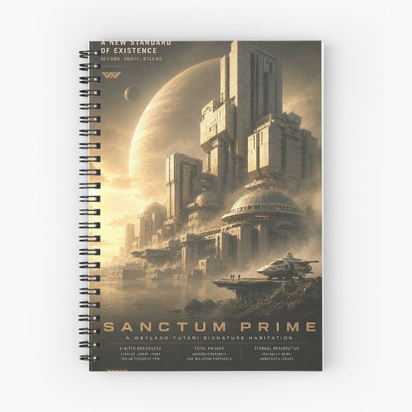 Item preview, Sanctum Prime Sci-Fi Luxury Tower Poster – Dark Futurism designed and sold by PlanetBPop.