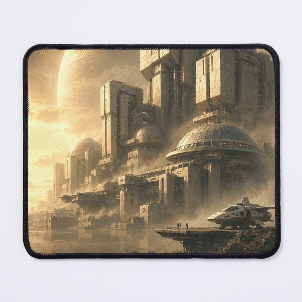 Item preview, Sanctum Prime Sci-Fi Luxury Tower Poster – Dark Futurism designed and sold by Basajaun Studio.