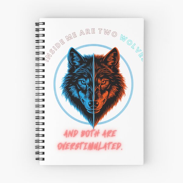 Item preview, Inside Me Are Two Wolves (Overstimulated Edition) Cyberpunk T-Shirt designed and sold by NikaRka.