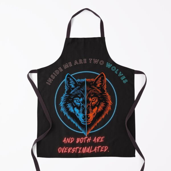 Item preview, Inside Me Are Two Wolves (Overstimulated Edition) Cyberpunk T-Shirt designed and sold by NikaRka.