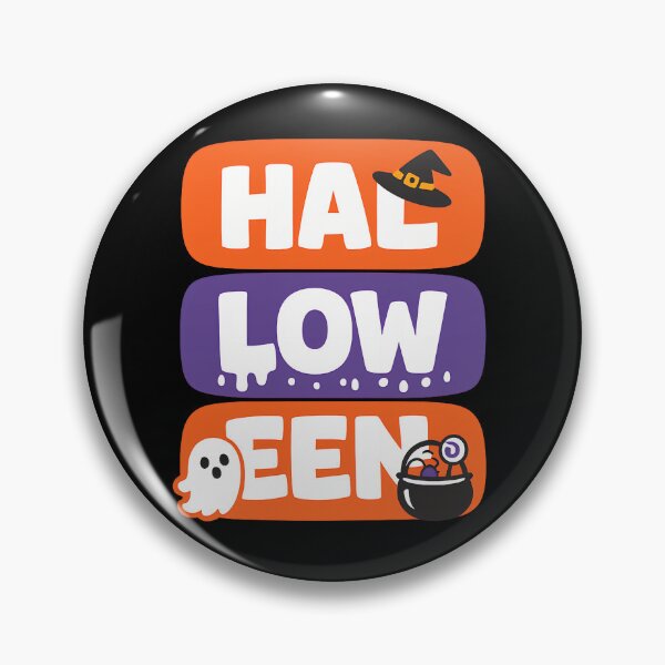 Item preview, HAL LOW EEN Halloween Typography Design designed and sold by TeeTimeTreasure.