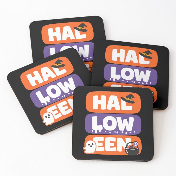 Item preview, HAL LOW EEN Halloween Typography Design designed and sold by TeeTimeTreasure.