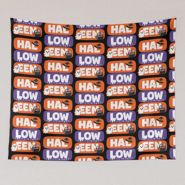 Item preview, HAL LOW EEN Halloween Typography Design designed and sold by TeeTimeTreasure.