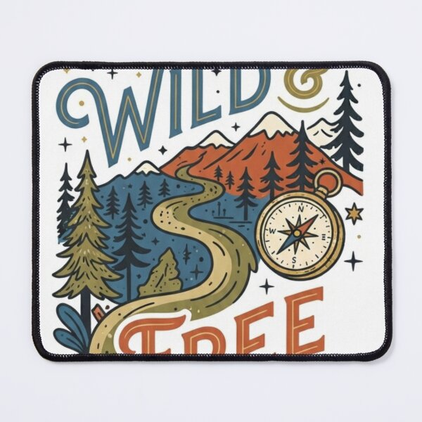 Item preview, Wild and Free Adventure Mountain Design designed and sold by mdsakibhossain.