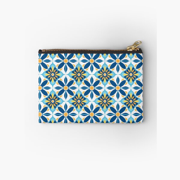 Item preview, Navy Blue Star Flower Seamless Tile Pattern designed and sold by DigitaICraft.