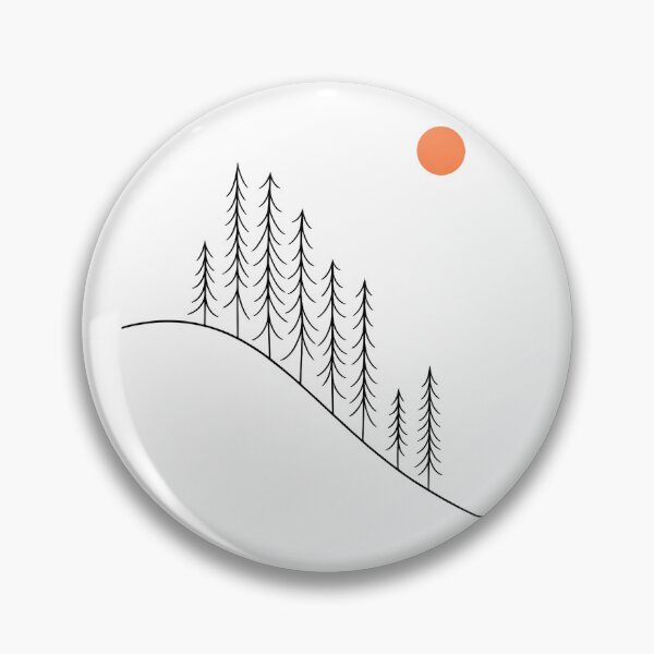 Item preview, Sunrise Pines Vintage Forest Mountain Nature Design designed and sold by ronakris009.