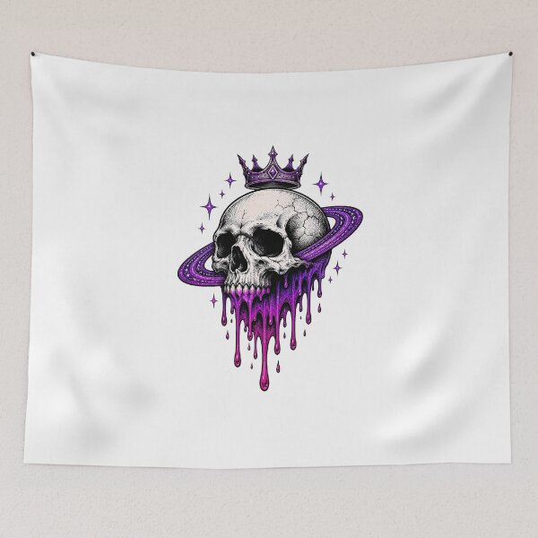 Item preview, Galactic Skull King Dripping Purple Slime designed and sold by Munib320.